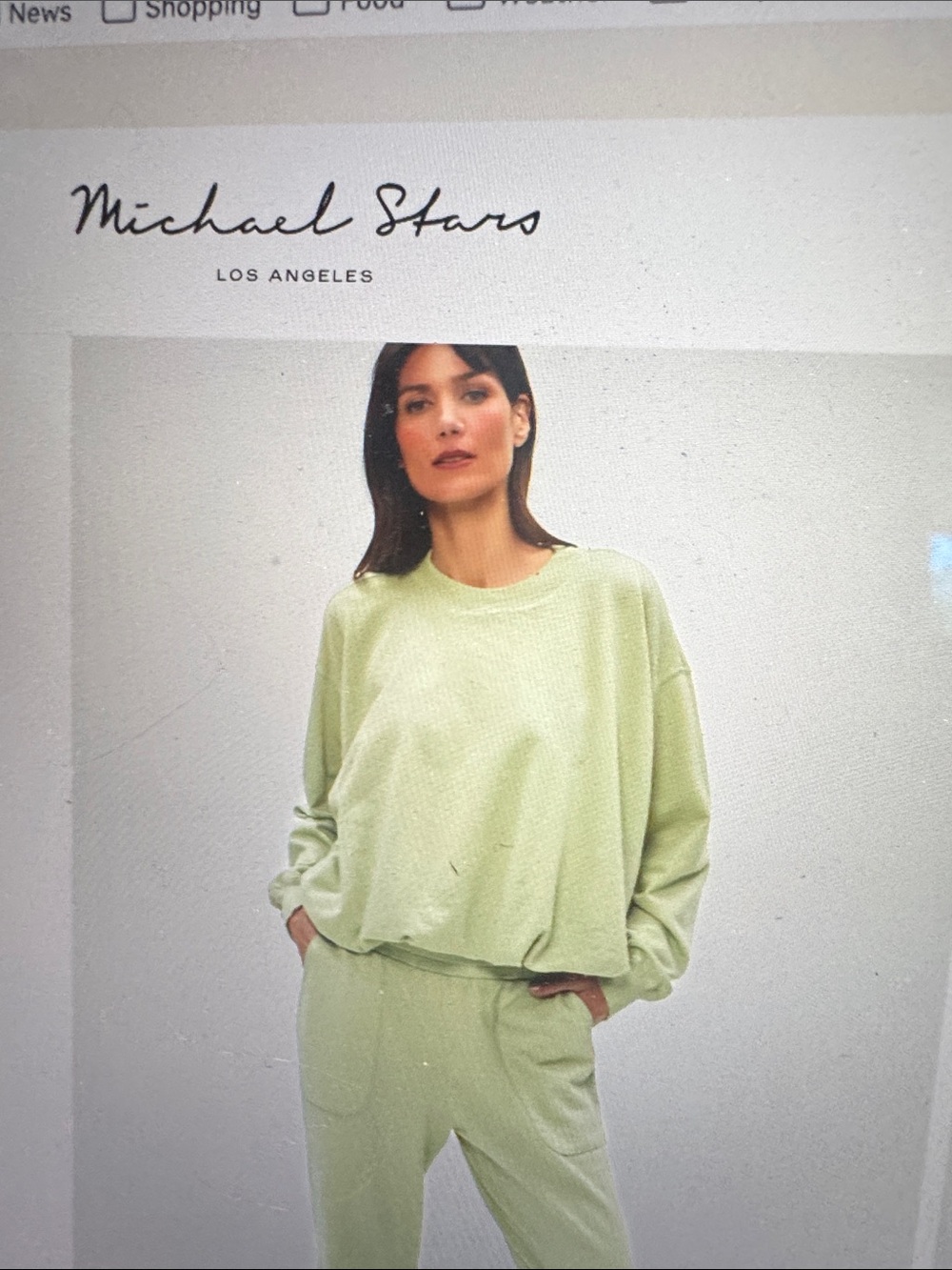 Michael Stars Mariah Bubble  Sweatshirt L Seacrest